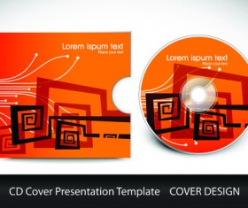 CD cover presentation vector template material 02