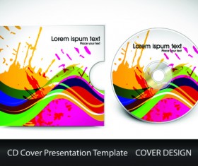 CD cover presentation vector template material 03
