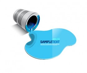 Set of Cans of paint design vector graphics 01