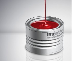 Set of Cans of paint design vector graphics 02