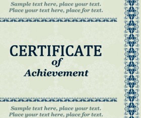 Certificates template with ornament kit vector 03 free download