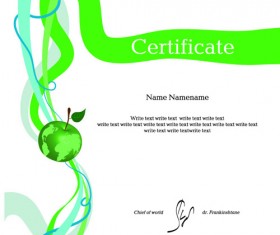 Certificate cover template vector material 02