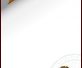 Certificate cover template vector material 03