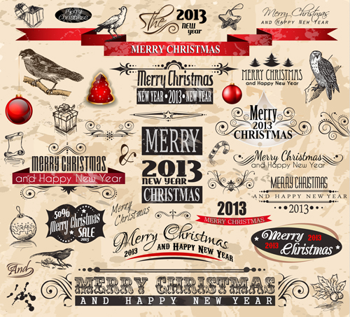 Christmas Ornaments collection vector graphics 02