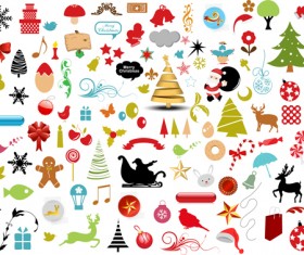 Christmas Ornaments collection vector graphics 03
