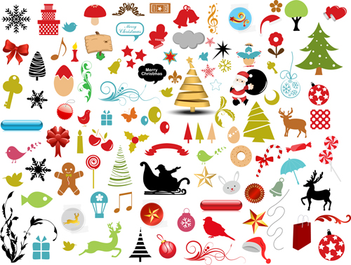 Christmas Ornaments collection vector graphics 03