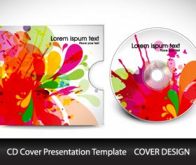 Colorful CD Cover presentation elements vector set 02