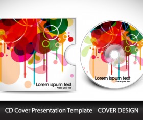 Colorful CD Cover presentation elements vector set 03