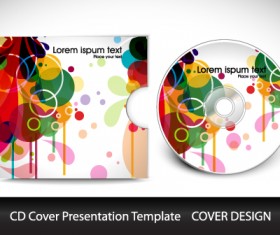 Colorful CD Cover presentation elements vector set 04