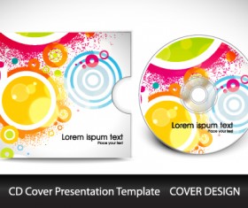 Colorful CD Cover presentation elements vector set 05