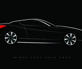 Concept cars elements vector backgrounds art 02