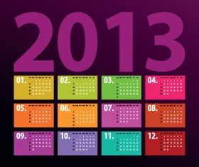 Creative 2013 Calendars design elements vector set 06