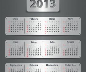 Creative 2013 Calendars design elements vector set 10