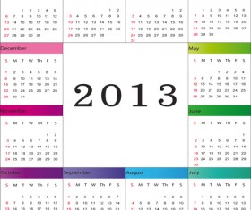 Creative 2013 Calendars design elements vector set 12