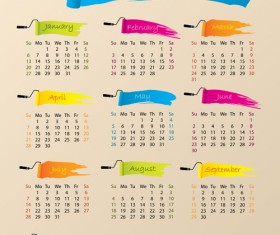 Creative 2013 Calendars design elements vector set 13