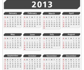 Creative 2013 Calendars design elements vector set 14