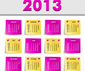 Creative 2013 Calendars design elements vector set 15