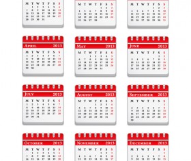 Creative 2013 Calendars design elements vector set 17