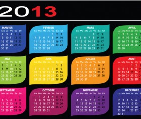 Creative 2013 Calendars design elements vector set 22