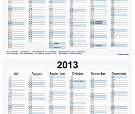 Creative 2013 Calendars design elements vector set 23
