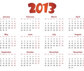 Creative 2013 Calendars design elements vector set 24