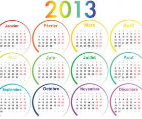 Creative 2013 Calendars design elements vector set 25