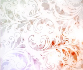 Delicate Floral pattern background element vector set 01