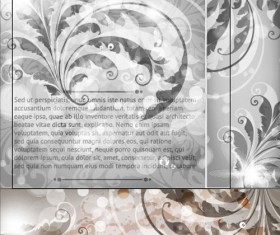 Delicate Floral pattern background element vector set 05