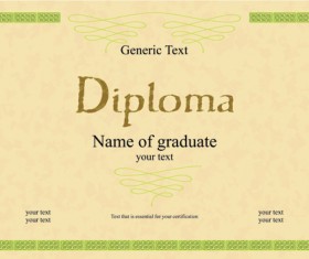 Creative Diploma and certificate design vector material 01