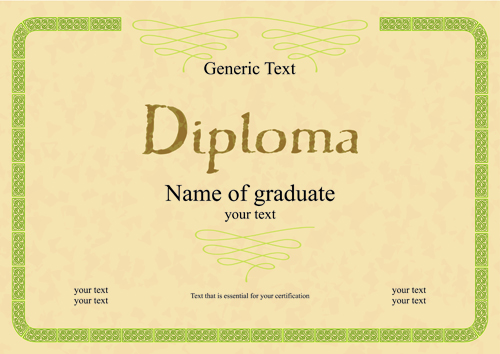 Creative Diploma and certificate design vector material 01
