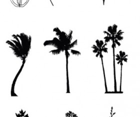 Drawing tree and flower vector