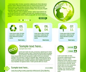 Green ECO Website Template design vector 01
