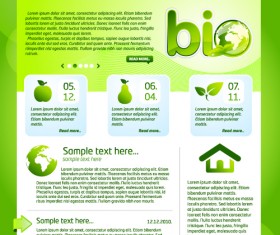 Green ECO Website Template design vector 02