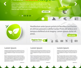 Green ECO Website Template design vector 05