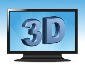 Set of Electronics lcd TV elements vector 04