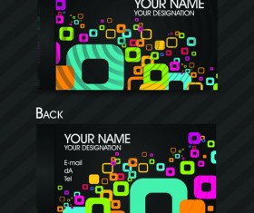 Set of Exquisite business card vector 02