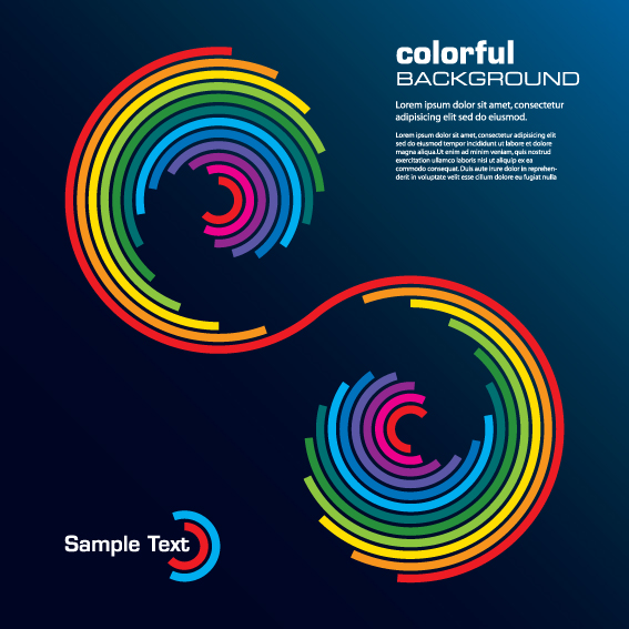 Rainbow of Business backgrounds vector 04