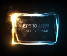 Sparkling Energy Frame vector graphics 01