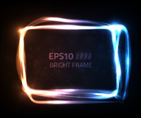 Sparkling Energy Frame vector graphics 02