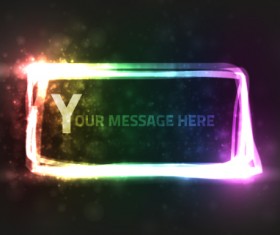 Sparkling Energy Frame vector graphics 03