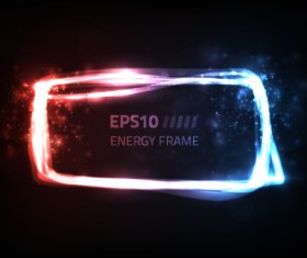 Sparkling Energy Frame vector graphics 04