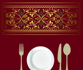 Exquisite Restaurant menu cover vector set 01