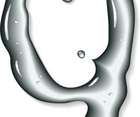 Set of Figures water design elements vector 07
