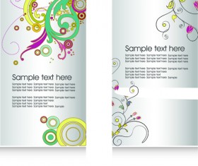 Floral Flyers and Brochures cover vector 03