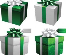 Exquisite Gift boxes design elements vector 03