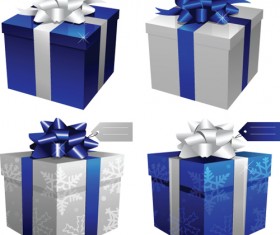 Exquisite Gift boxes design elements vector 04