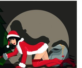 Maiden and Xmas Costume Vector 02