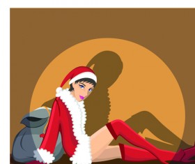Maiden and Xmas Costume Vector 03