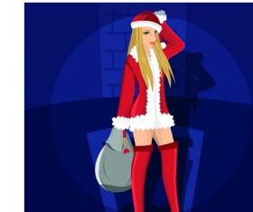 Maiden and Xmas Costume Vector 05