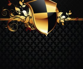 luxurious of Heraldic Shield design vector 04